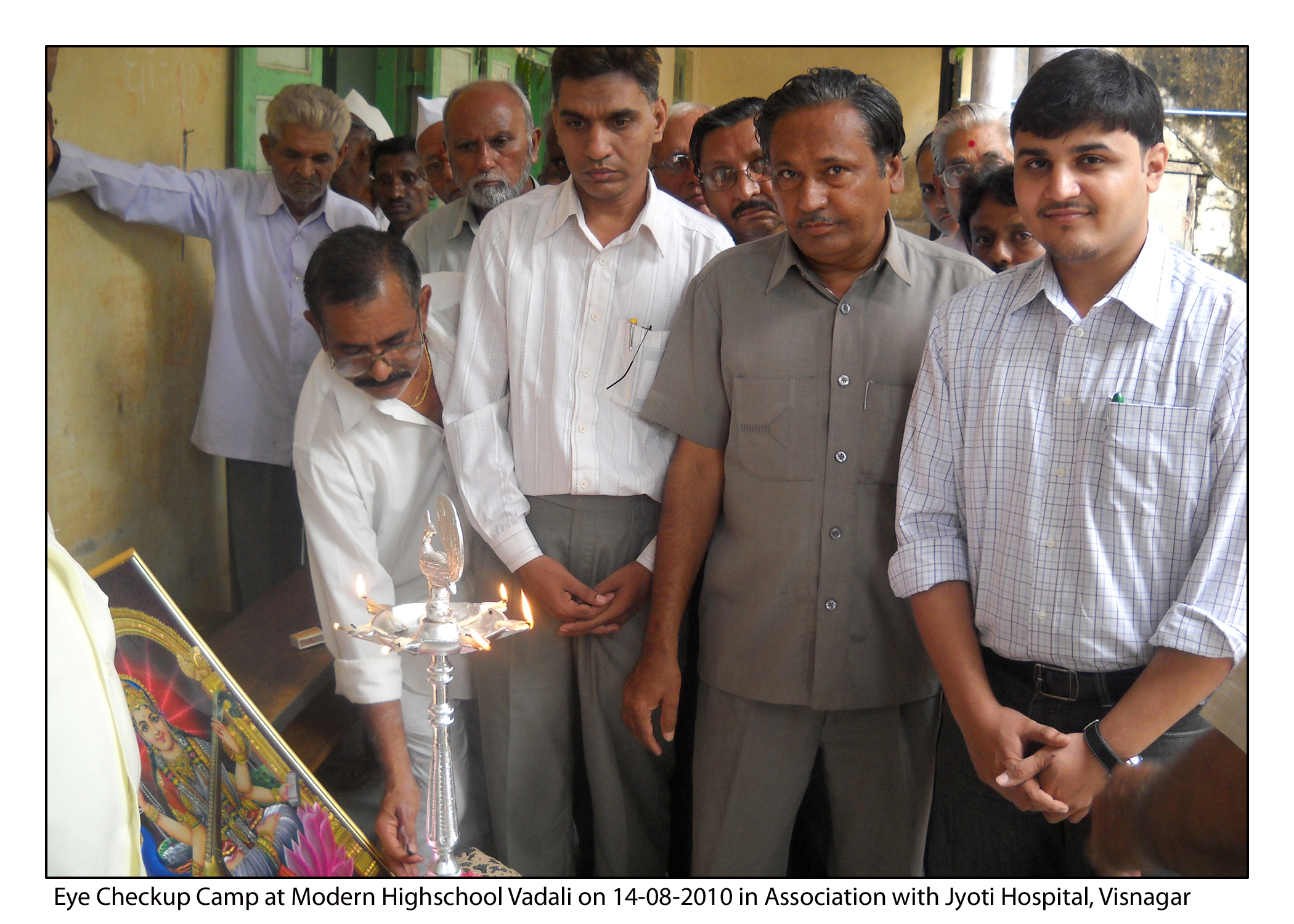 An Eye Screening Camp was conducted at B.G. Shastri High School, Vadali,  preventive eye care and early detection support.
