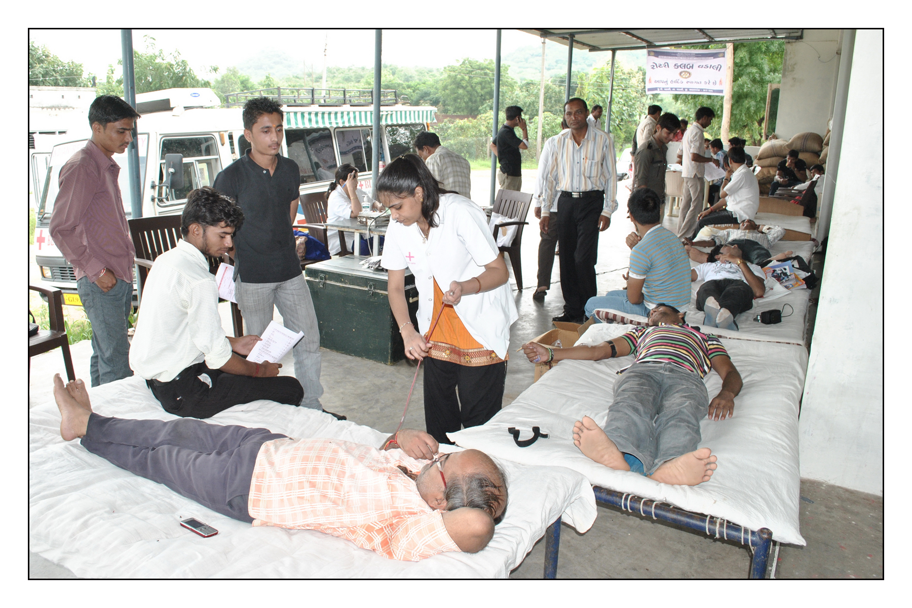 A Blood Donation Camp was organized in collaboration with Red Cross Himmatnagar and Rotary Club Vadali.
