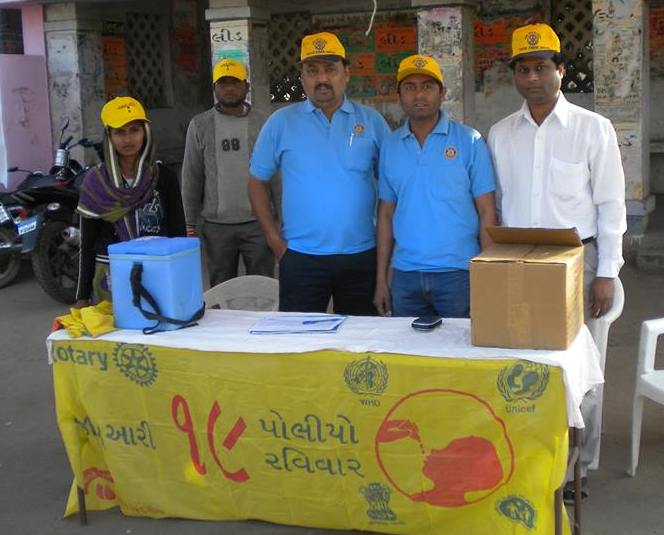 National Immunization Day was conducted on 19 January 2014 at the Rotary Pick-Up Stand, Vadali.