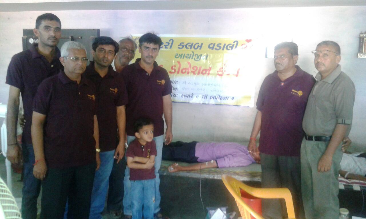 A Blood Donation Camp was successfully organized in collaboration with Red Cross Himmatnagar and Rotary Club Vadali,