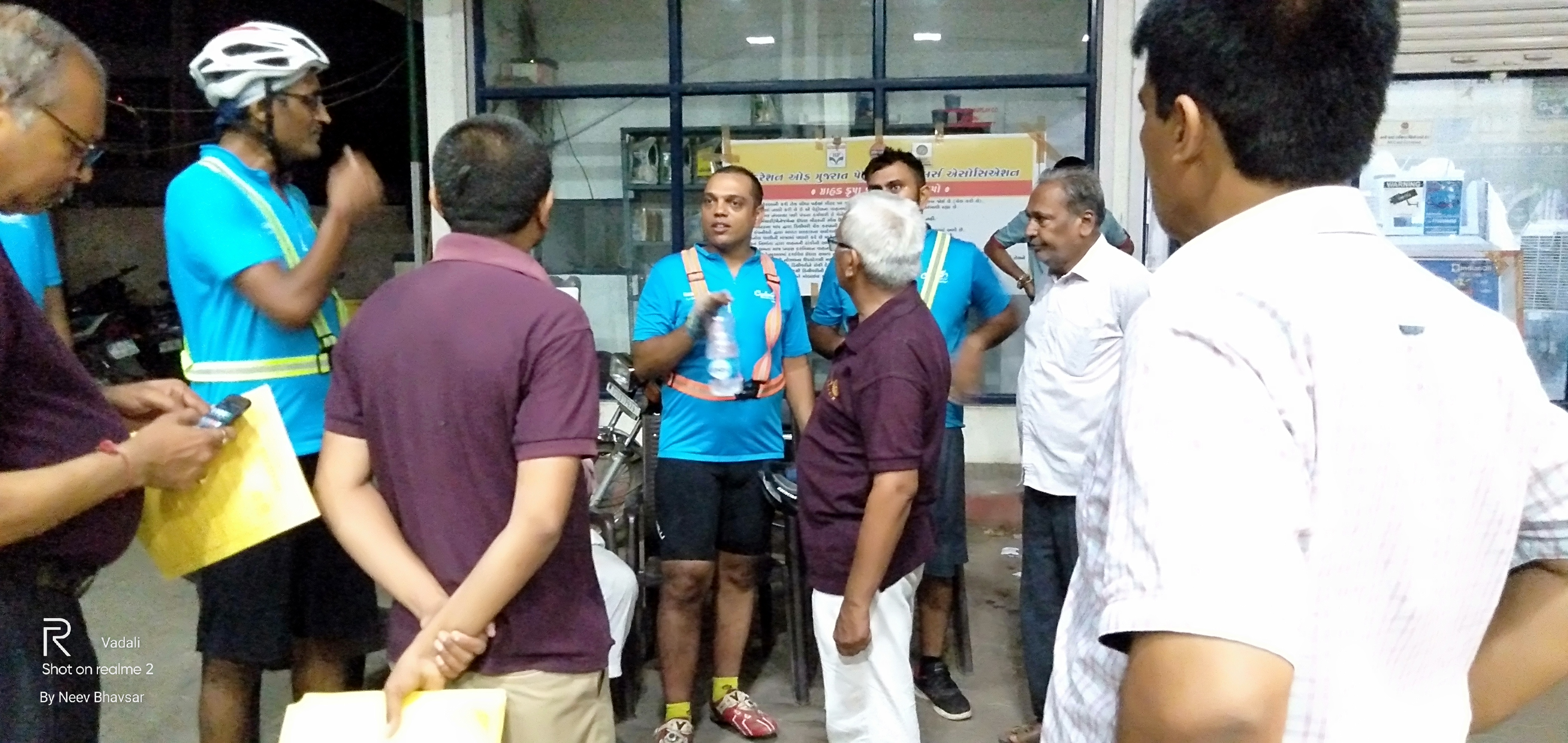 A warm welcome was extended to the Cycle Rally at Vadali.