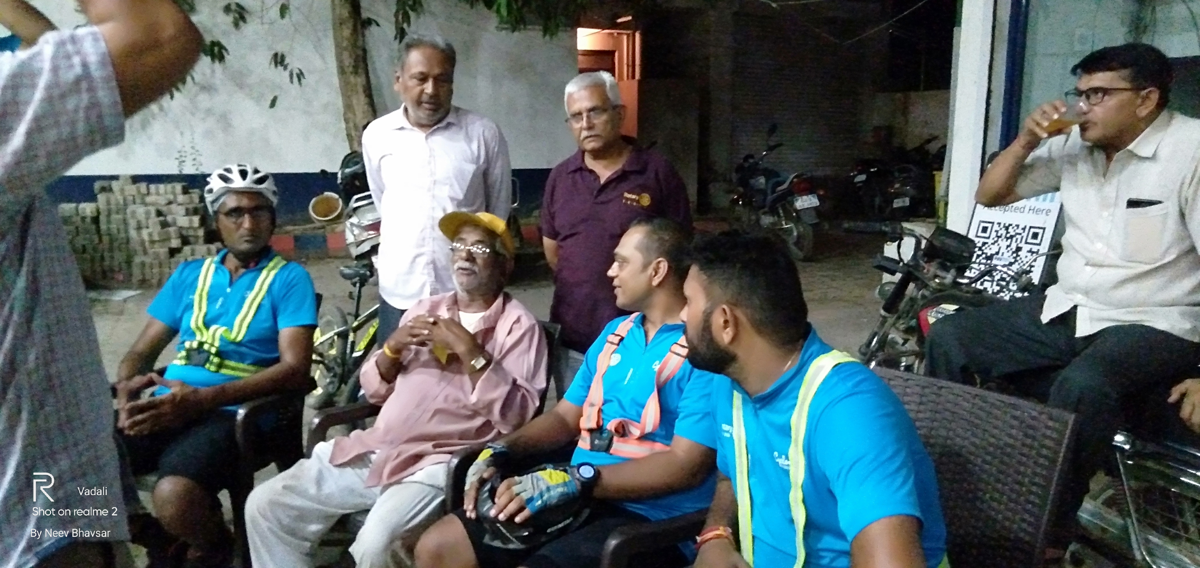 A warm welcome was extended to the Cycle Rally at Vadali.