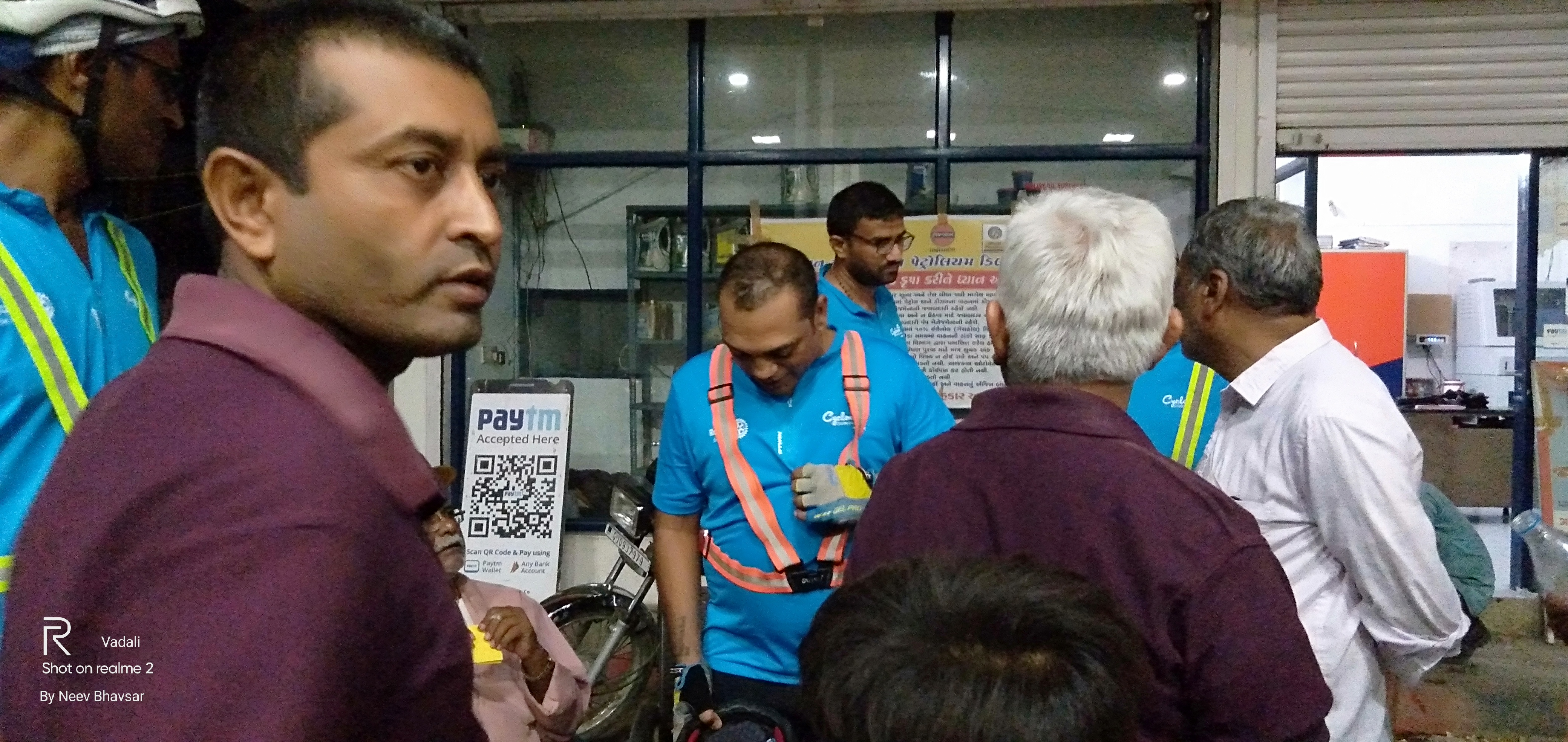 A warm welcome was extended to the Cycle Rally at Vadali.