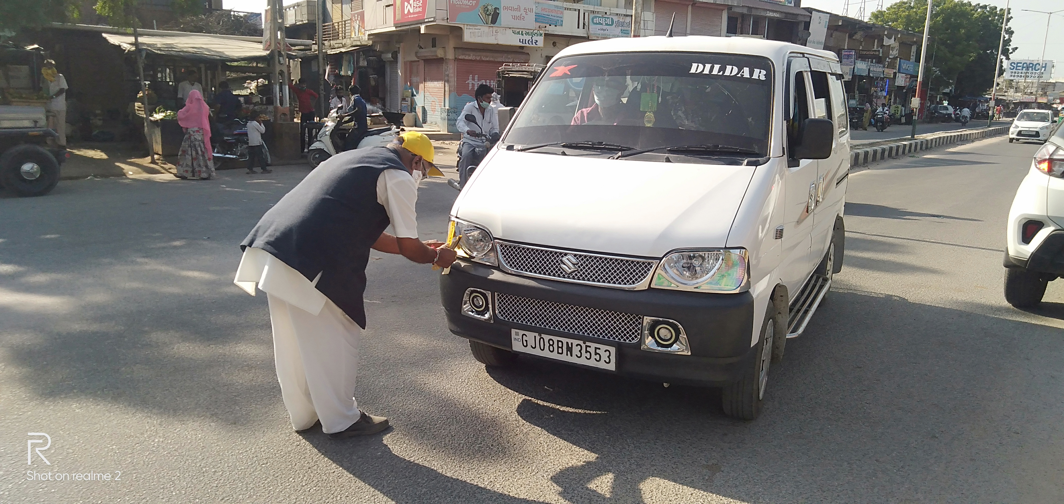 Road Safety Awareness and Mask Distribution during the COVID period