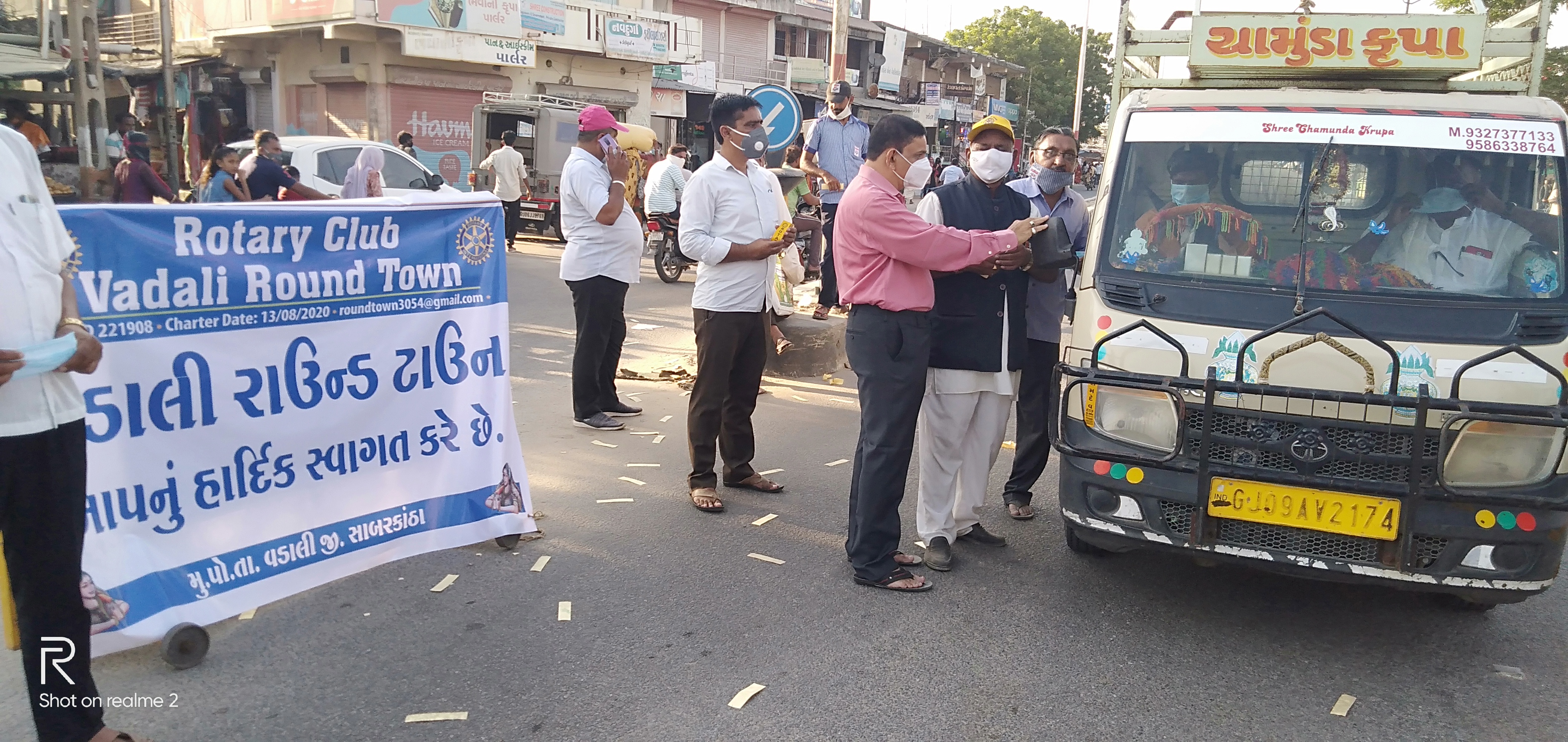 Road Safety Awareness and Mask Distribution during the COVID period